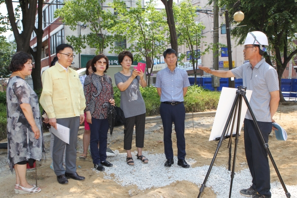 방아다리 창의어린이놀이터 재조성사업 현장점검